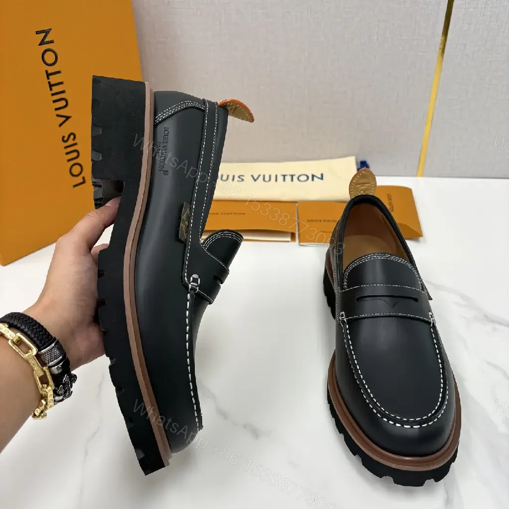View 4 of Lux-Refined Slip-Ons: Leather, Lugged Sole, Everyday Luxury