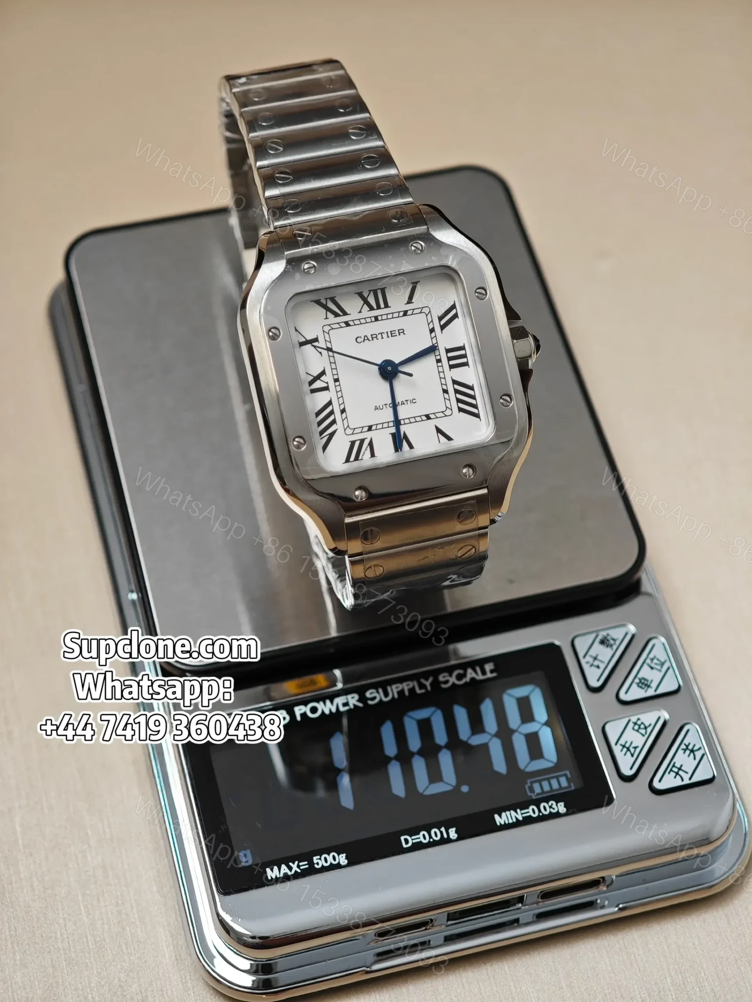 View 11 of Cartier Santos WSSA0029 35.1mm Super Clone White Dial Watch
