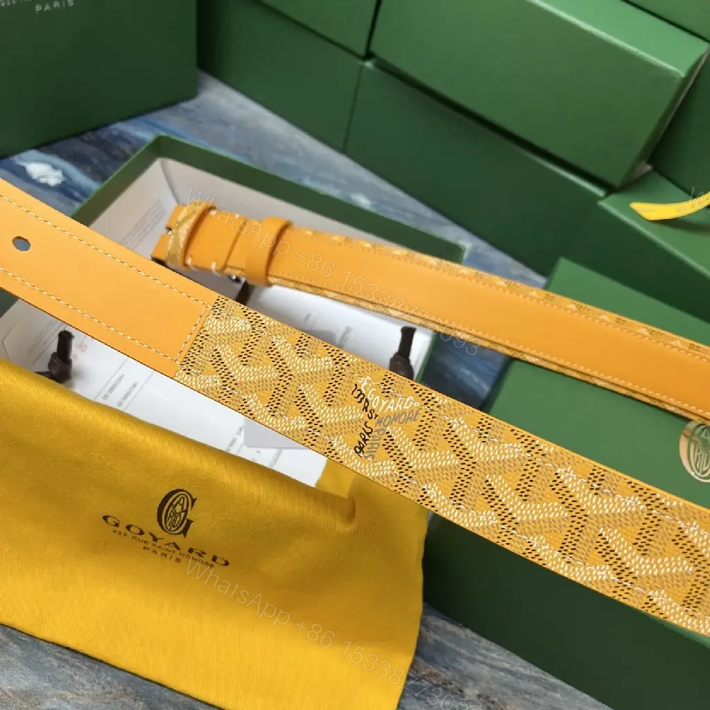 View 2 of Bold Goyard-Pattern Belt: Subtle Luxury, Everyday Impact