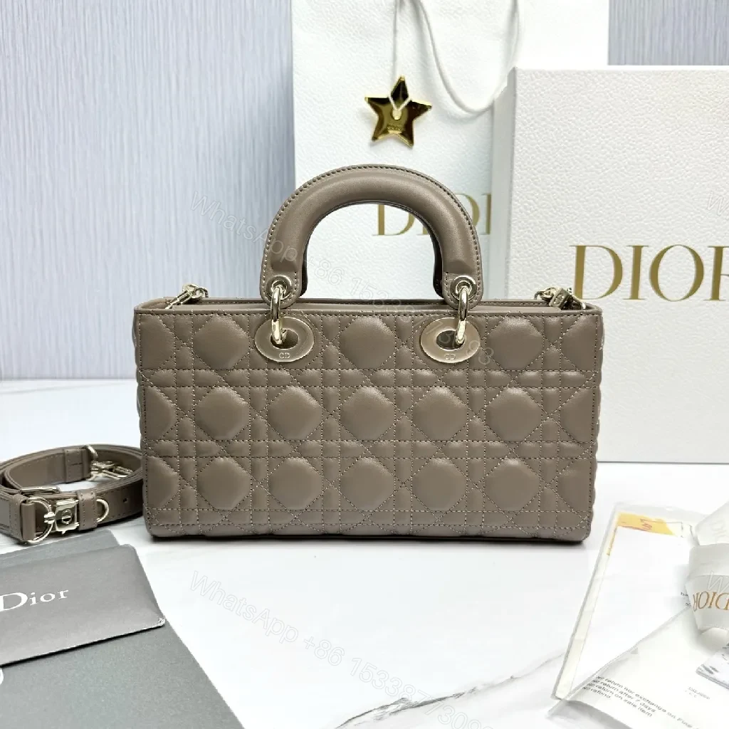 View 4 of Taupe Quilted Satchel with Gold Hardware – Structured Luxury Bag