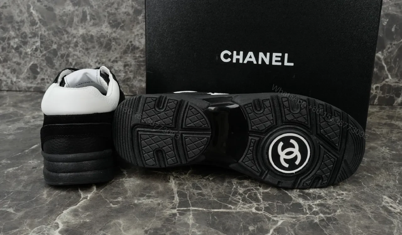 View 3 of Black Mesh Leather Runner Sneakers: Luxury Everyday Comfort