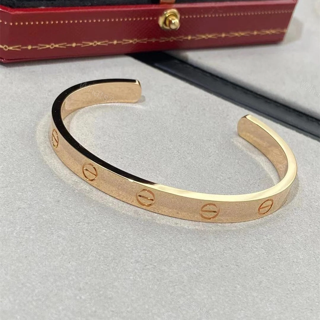View 2 of Cartier 18K Gold Open Cuff Love Bracelet B6032517