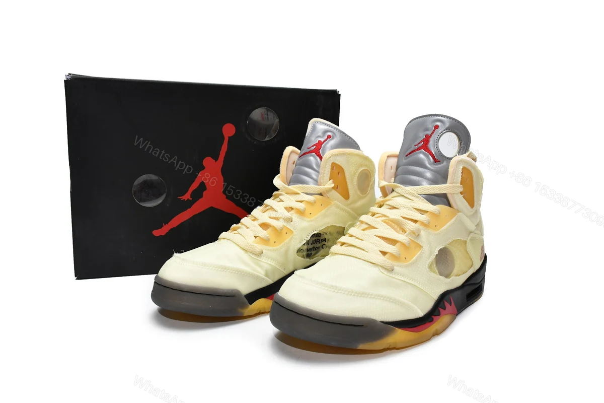 OFF White x Air Jordan 5 Retro SP Sail DH8565-100 — view 2