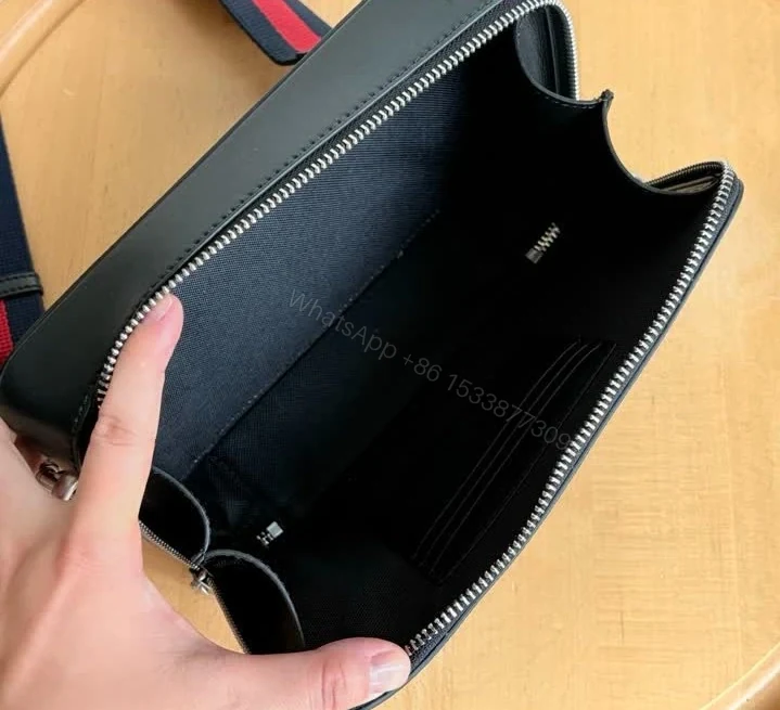 View 7 of Gucci GG Supreme Mini Black Leather Crossbody Bag TB308