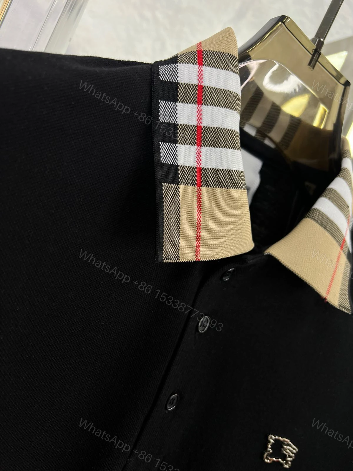 View 8 of FIRST COPY BURBERRY COLLAR T-SHIRT