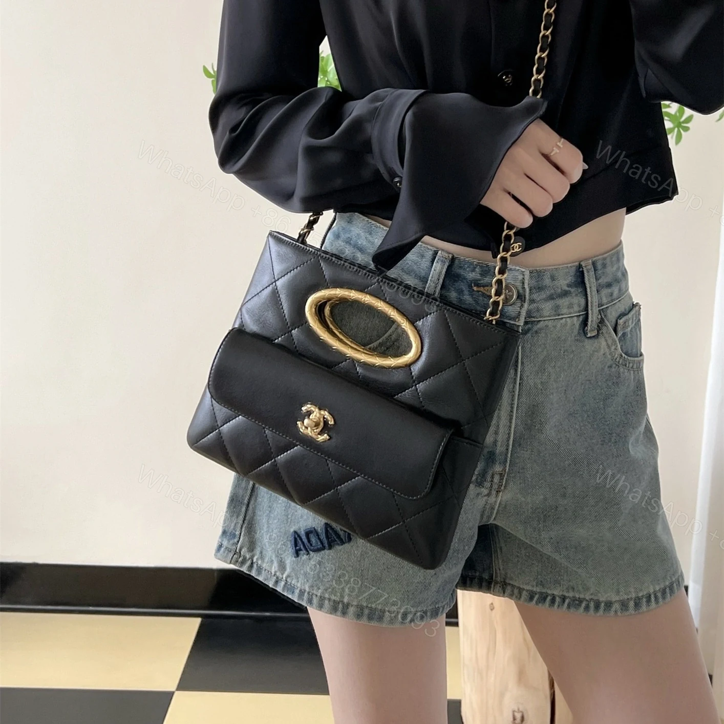 View 18 of 高仿Chanel*24B系列AS5038單肩手提包黑色免檢版