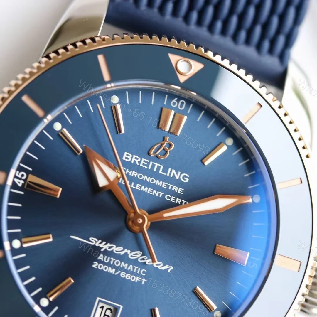 View 4 of Breitling Superocean Heritage Two Tone Blue Replica 42MM Premium Rubber Strap Edition UB2010161C1S1