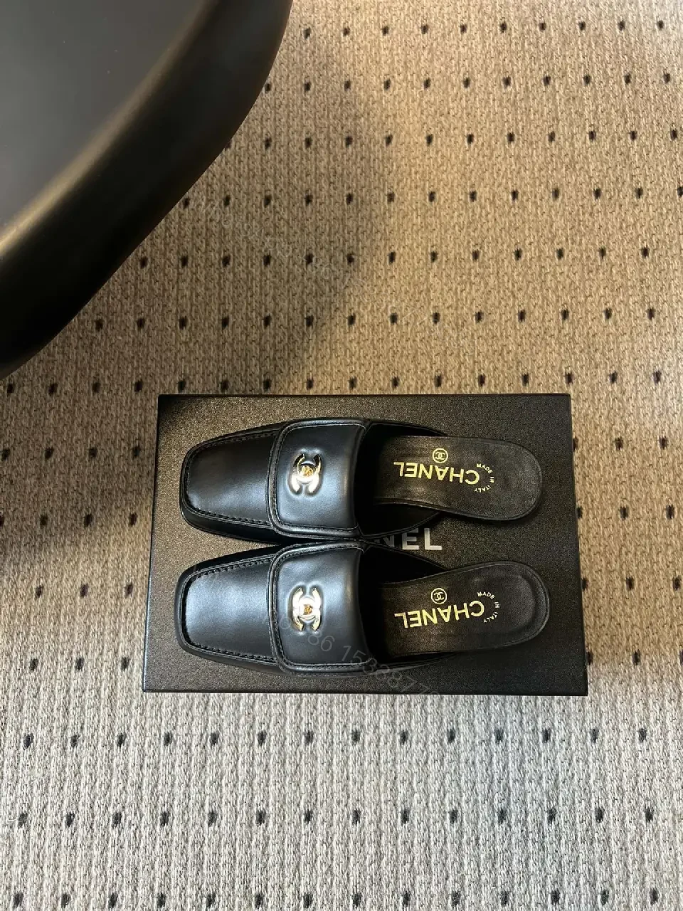 View 4 of Chic Leather Slides: Luxury Comfort in Minimalist Design