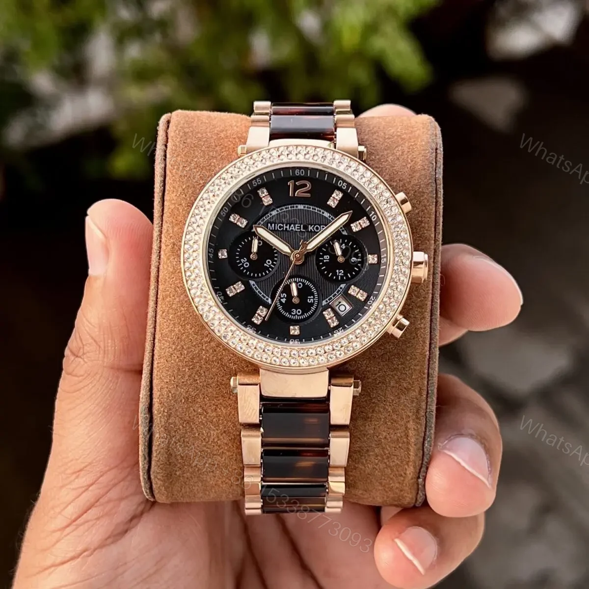 View 4 of Michael Kors Bradshaw Chronograph Tortoise Shel