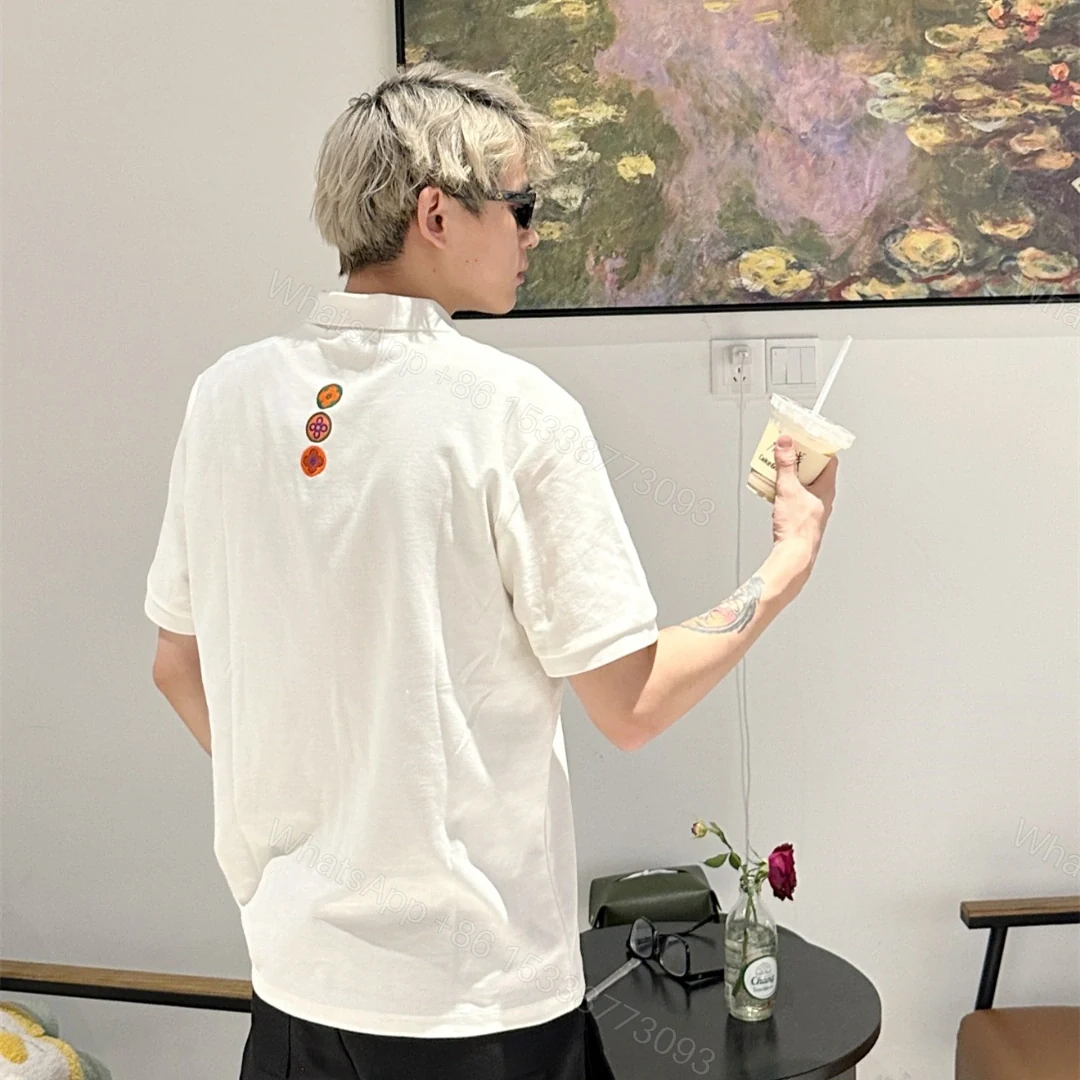 View 14 of 高仿LV*SS23系列1AFR0036彩標刺繡POLO衫白色