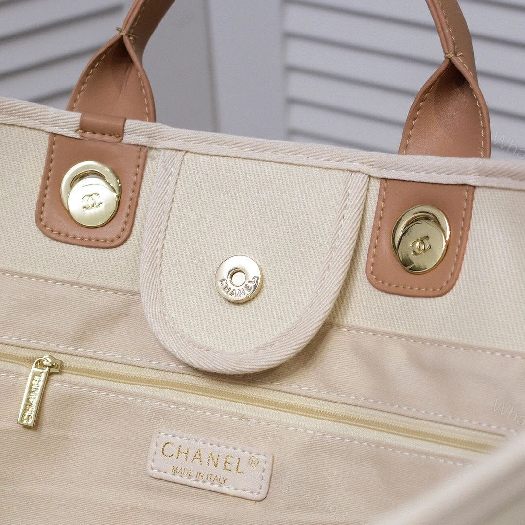 View 3 of Chanel Deauville Tote Bag