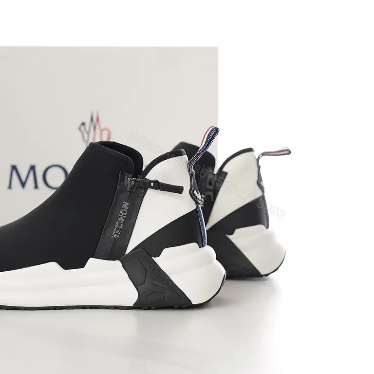 View 3 of Chic Moncler High-Top Sneaker: Luxe Comfort, Bold Sole
