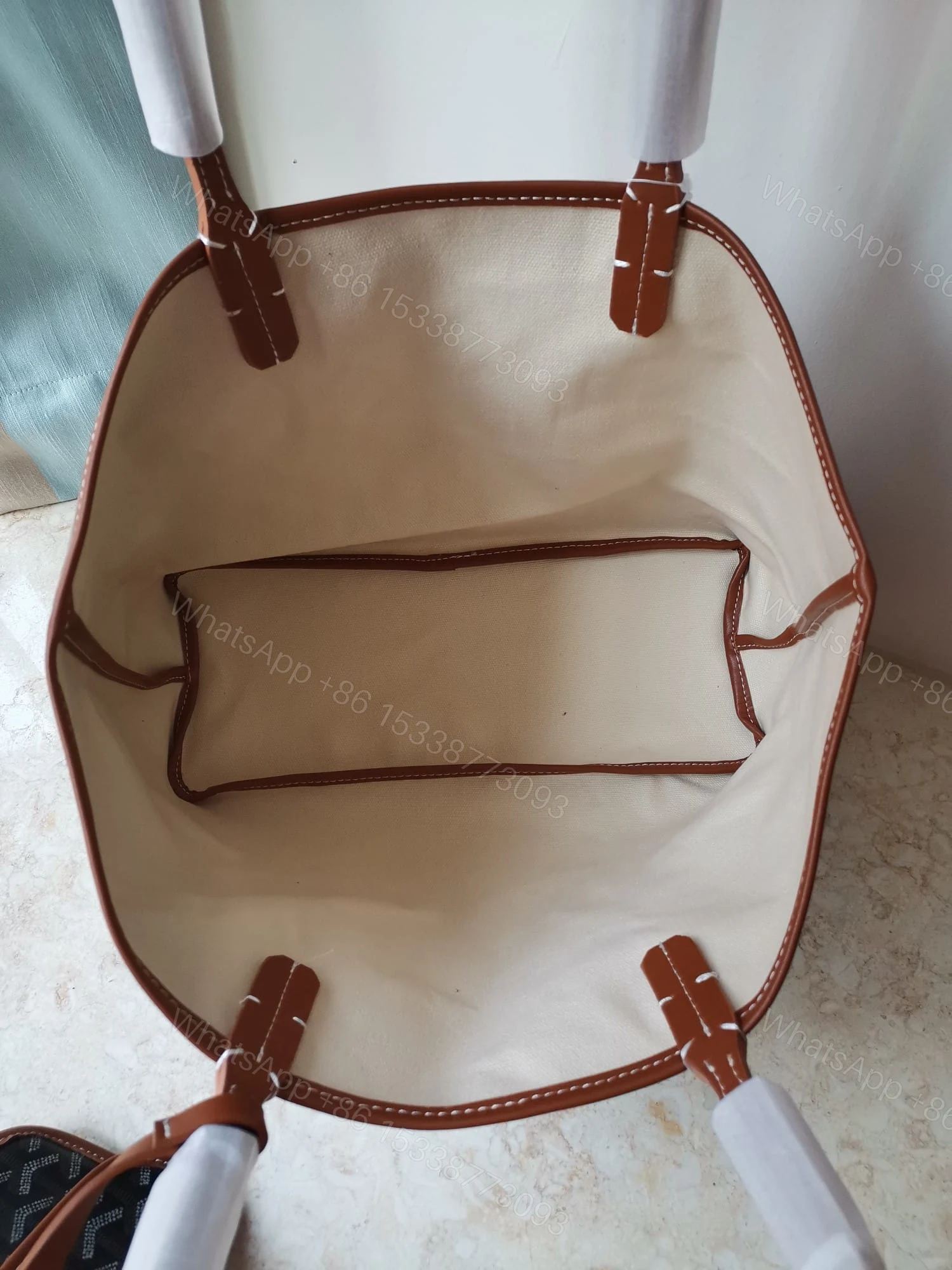 View 3 of GOYARD ANJOU PM BAG BLACK TAN 50CM ANJOUSPMLCG03TY01P