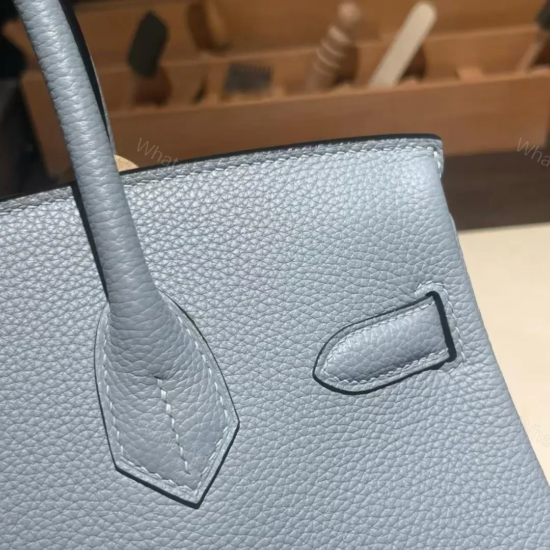 View 8 of HN 25 CLOUD BLUE* TOGO LEATHER *SILVER* HARDWARE
