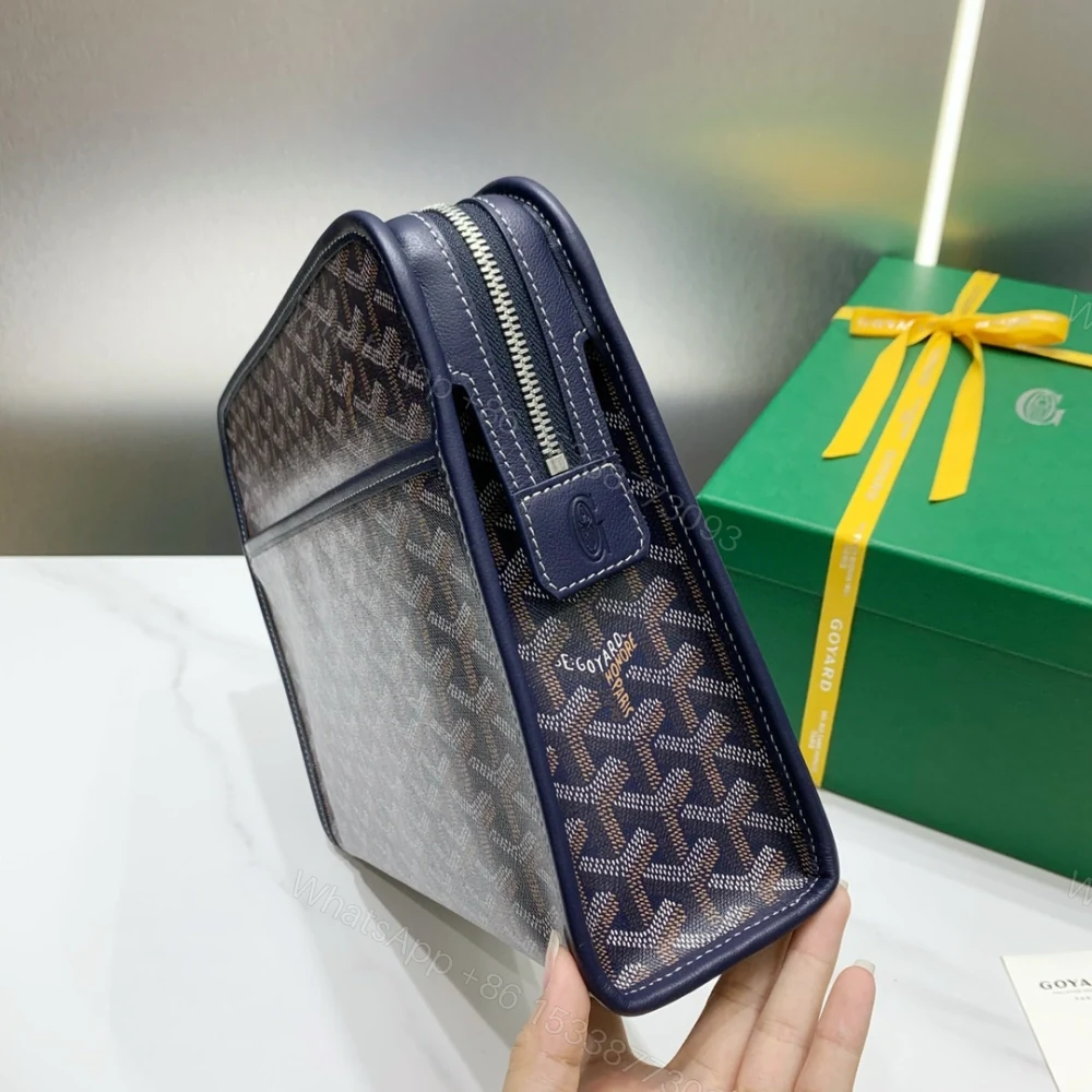 View 2 of 高仿Goyard*JOUVEM3多功能洗漱手拿包深藍大號免檢版