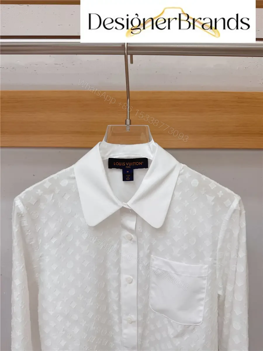 View 3 of Louis Vuitton White Monogram Fil Coupe Shirt