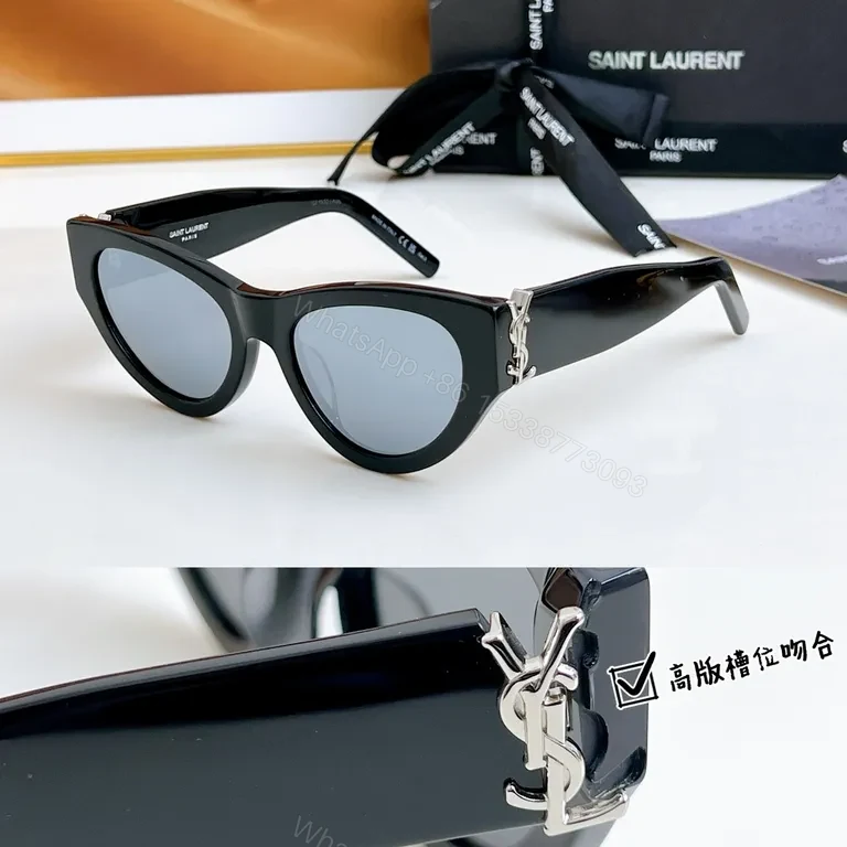 View 8 of Chic Cat-Eye Sunglasses: YSL-Inspired, UV400, Luxury Frame
