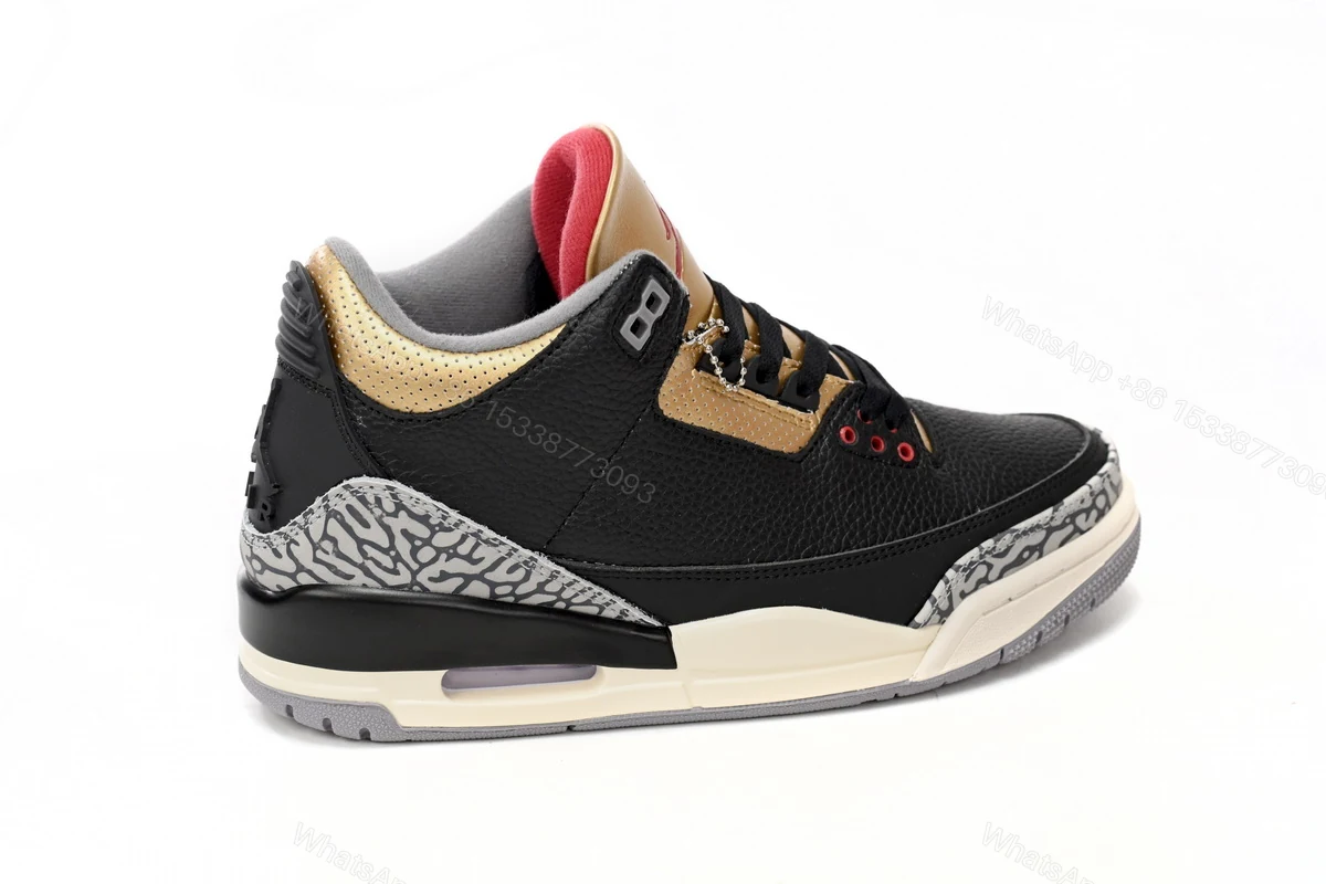 View 2 of Air Jordan 3 WMNS “Black Gold” CK9246-067