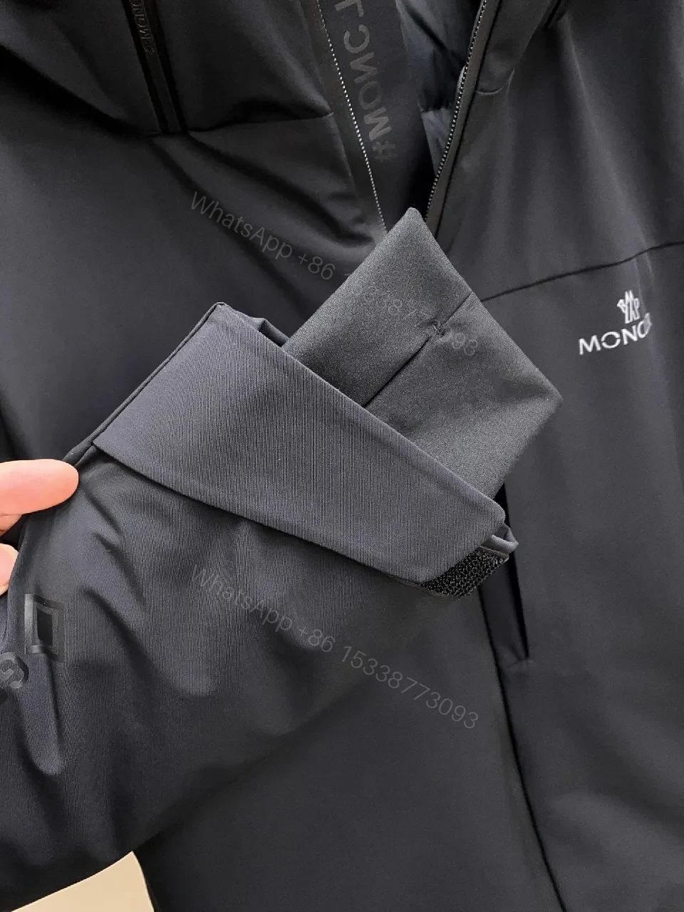 View 5 of Sleek Black Shell Jacket: Urban Utility with Elevated Craft