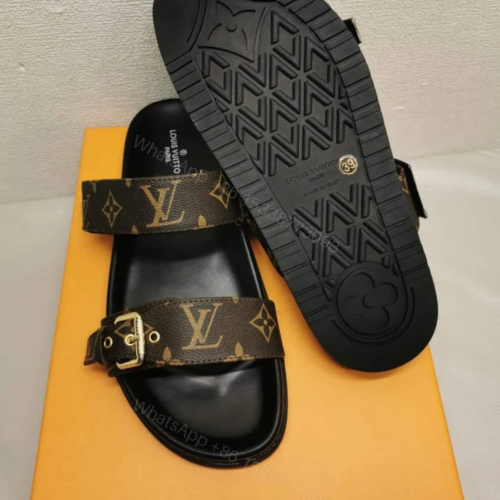 View 4 of Louis Vuitton Bomdia Flat Mule Brown 1A3R5M