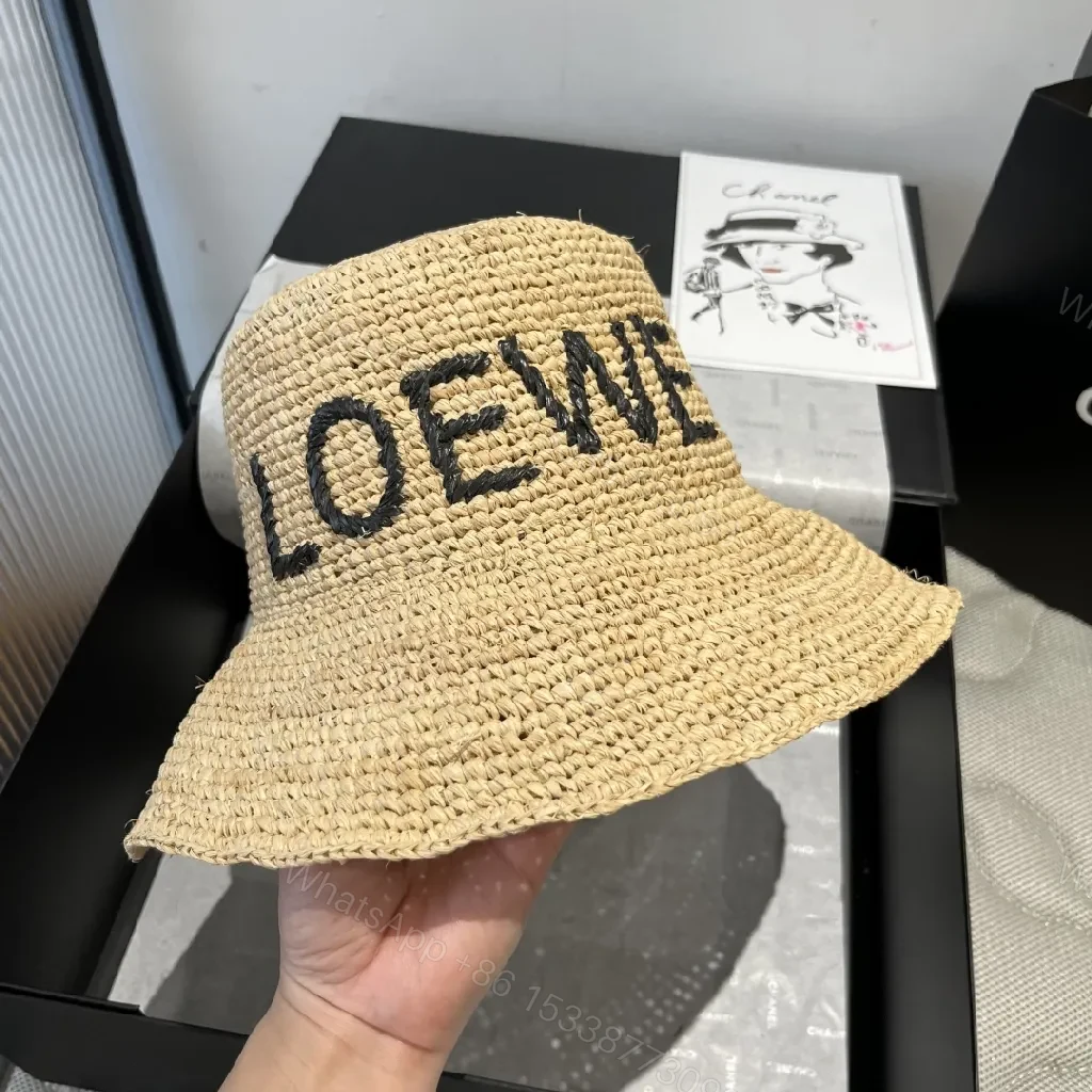 View 2 of Textured Straw Hat with Bold Lettering—Lux Breathable Sunhat