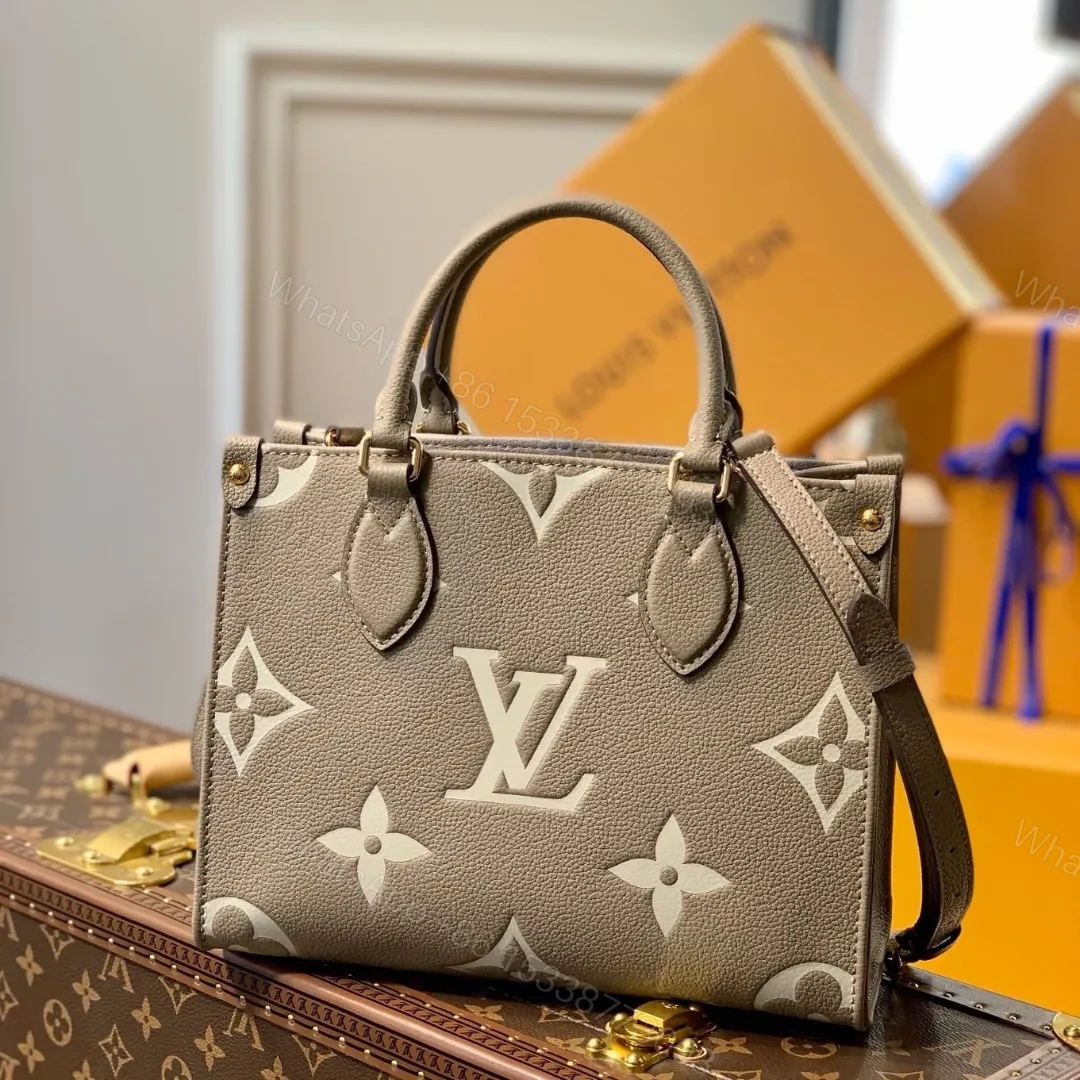 Louis Vuitton LV Onthego Woman’s Grey Cowhide Leather Handbags 25cm — view 1
