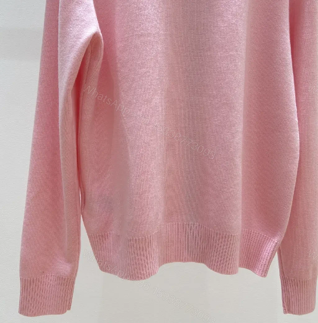 View 7 of Soft Pink Cardigan with Signature Check Collar Knitwear, Lightweight Warmth