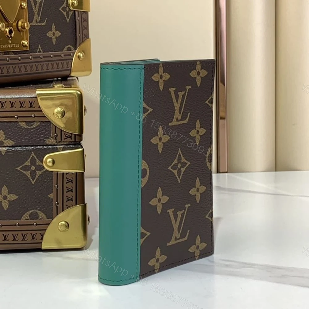 View 4 of Louis Vuitton Passport Cover Monogram Macassar Borneo Green 14Cm M12823
