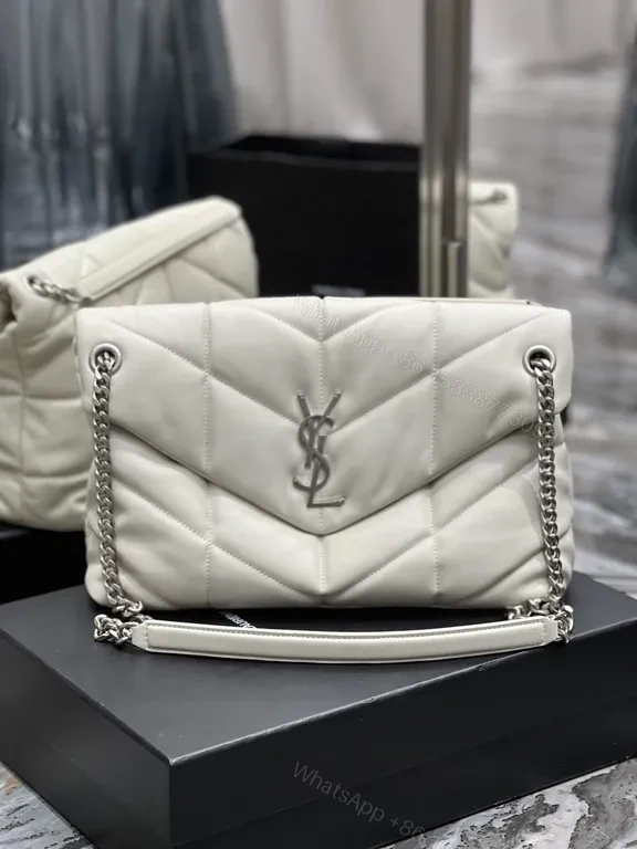 View 7 of Quilted White Shoulder Bag: Luxe Everyday Carriage Bag