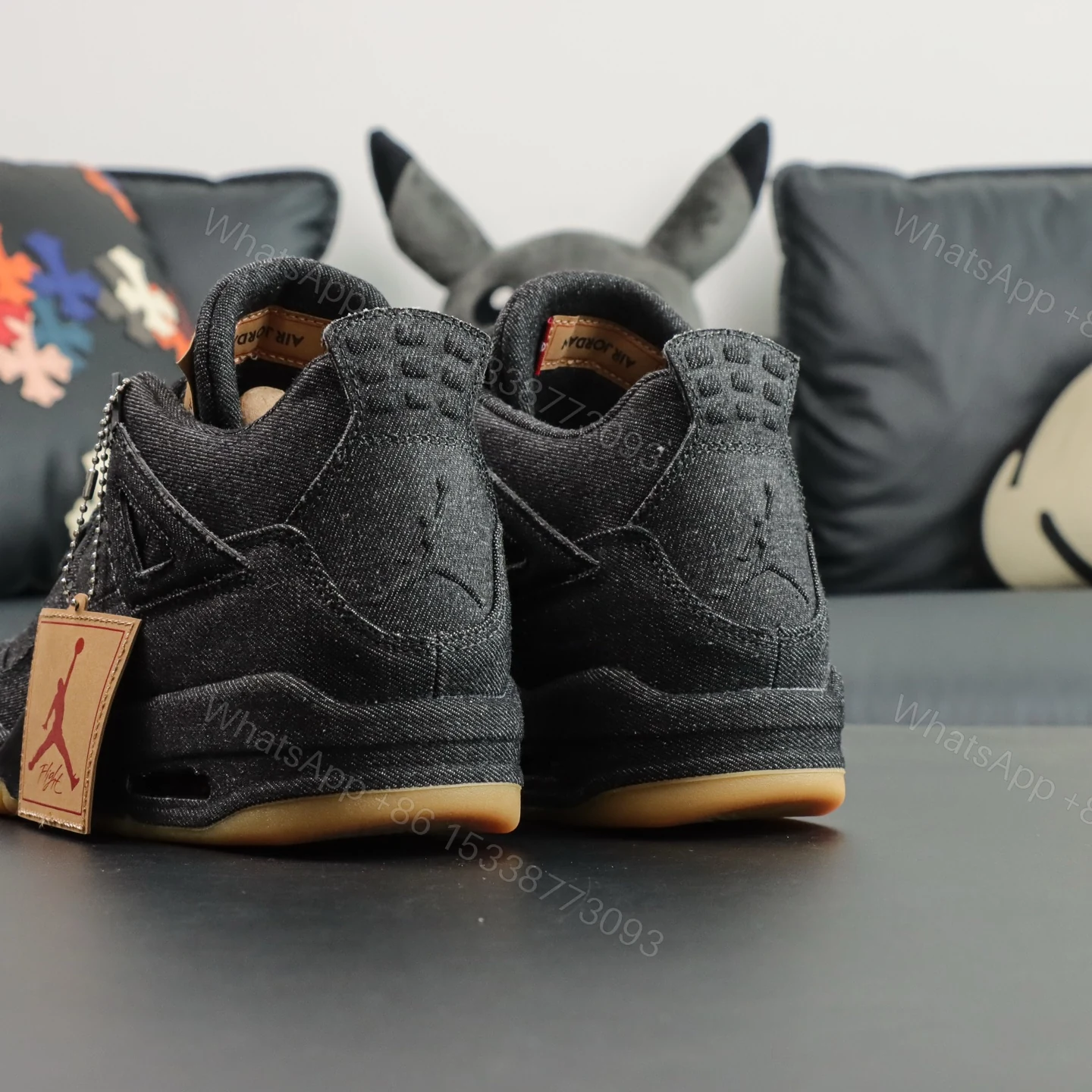 View 5 of Air Jordan 4 Retro Levis Black Reps