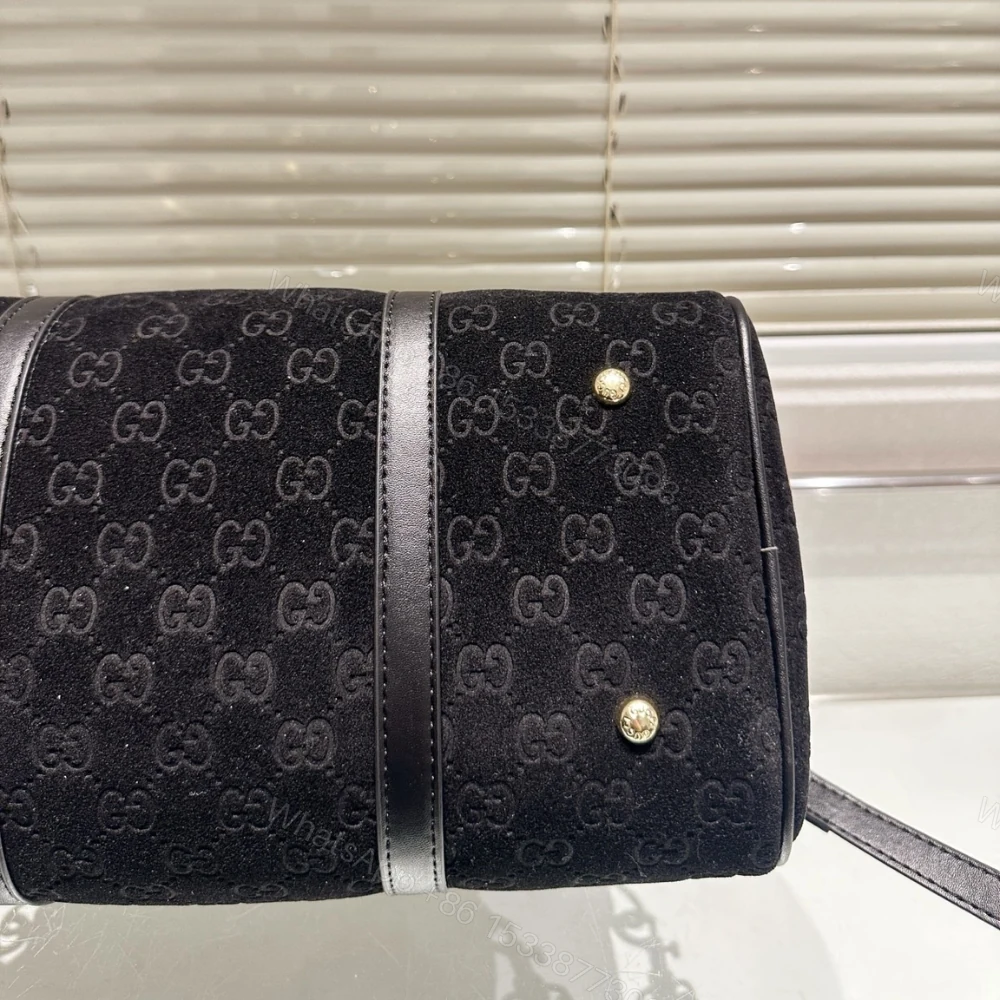 View 8 of Gucci Small Jumbo GG Canvas Duffle Bag Black 30Cm