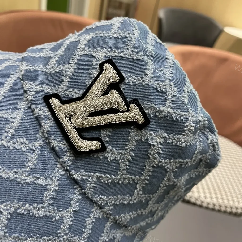 View 10 of Textured Denim Bucket Hat with LV Emblem