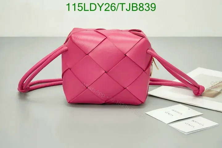View 3 of Bottega Veneta Pink Cassette Bag with Dustbag Inclusion OLS115