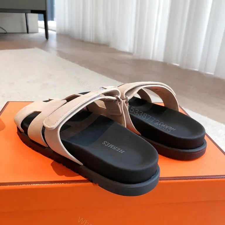 View 6 of Soft Sand Leather Sandals with Straps - All-Day Comfort