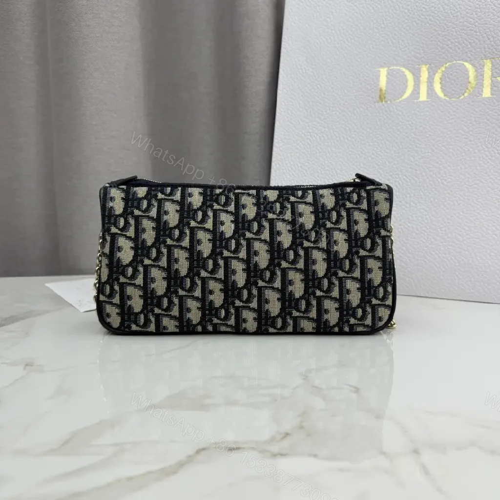 View 4 of Monogram Clutch with Chain Handle — Modern Luxe Evening Bag