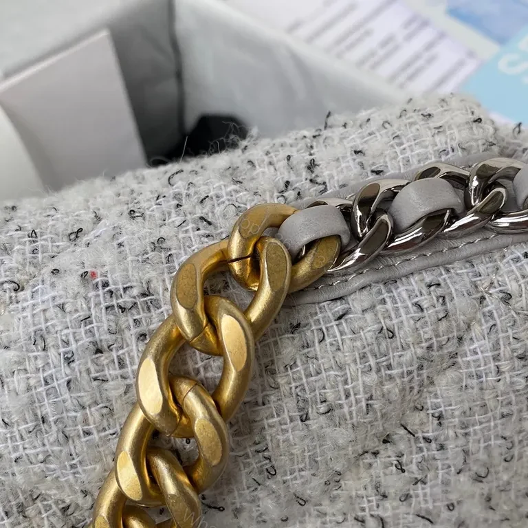 View 6 of Chanel-Inspired Tweed Flap Bag with Bold Chain â€” Luxury Everyday