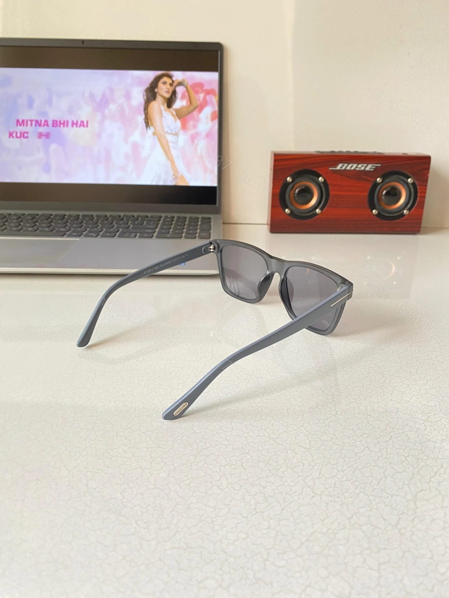 View 4 of Tom Ford Sunglasses Black-Grey Frame