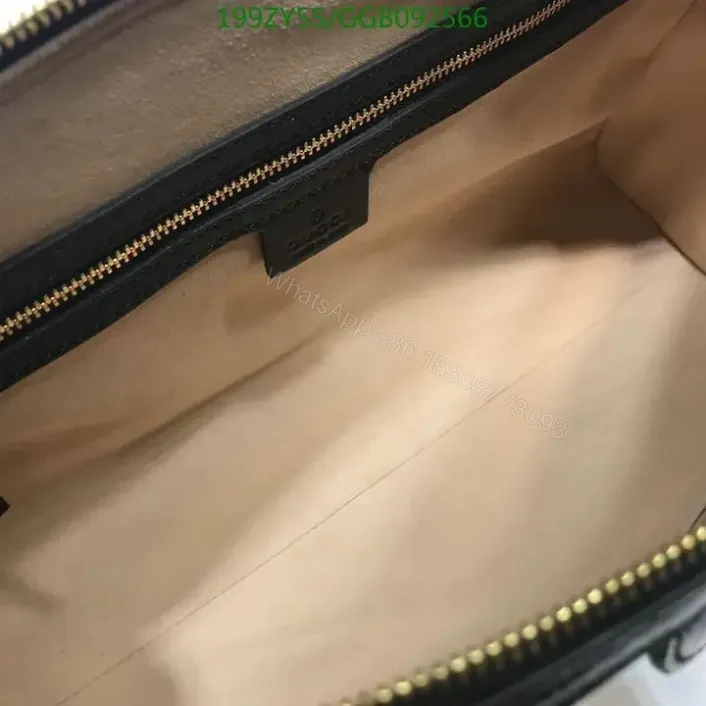 View 6 of Replica Gucci Suede Ophidia Boston Black Duffle Bag GGB092566 With Top Handle 1:1