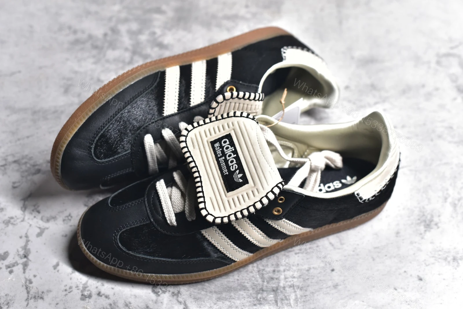 View 4 of Adidas Samba Pony Tonal Wales Bonner Core Black