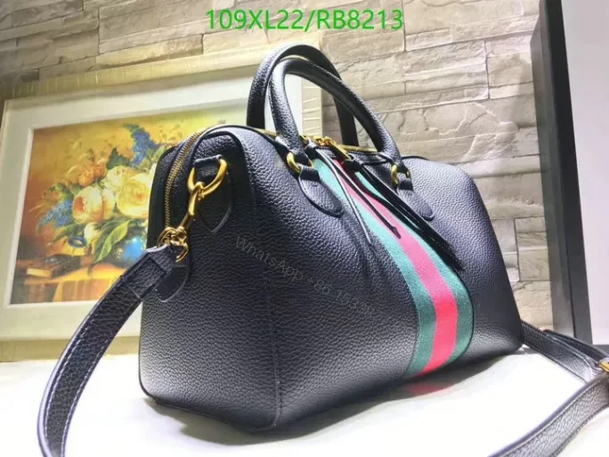View 2 of Gucci Replica Ophidia Leather AAAA Black Bag