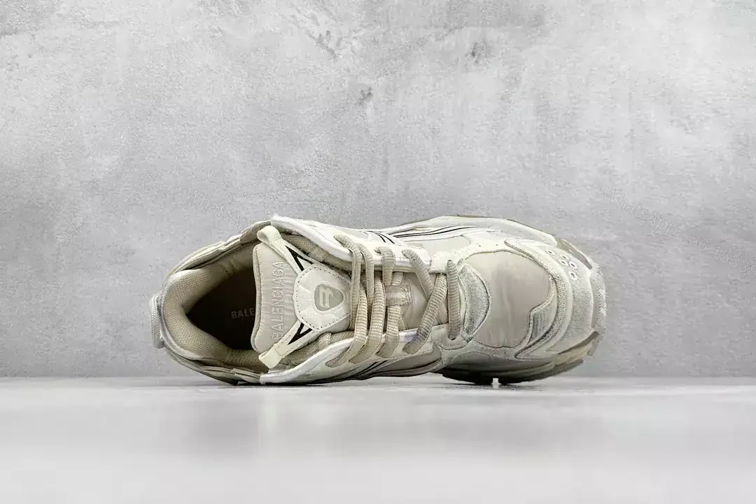 View 2 of BALENCIAGA RUNNER SNEAKER IN BEIGE NYLON AND SUEDE-LIKE FABRIC – BB267