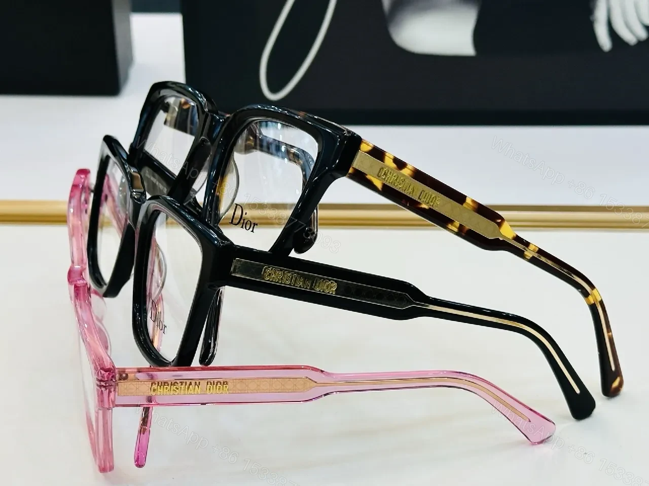 View 5 of Black acetate oversized frames – Modern, luxury eyewear with comfort