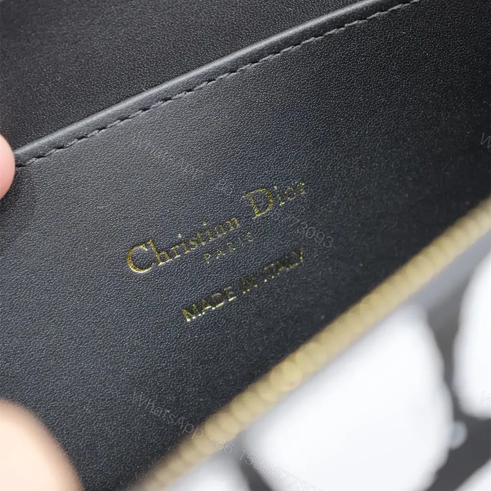 View 9 of 高仿Dior*Miss系列M261M911小牛皮塗鴉字面腋下包黑色免檢版