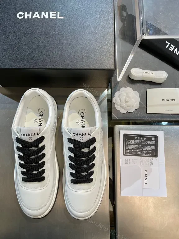 View 9 of Textured Paneled Chanel-Influenced Sneaker with Lifted Comfort