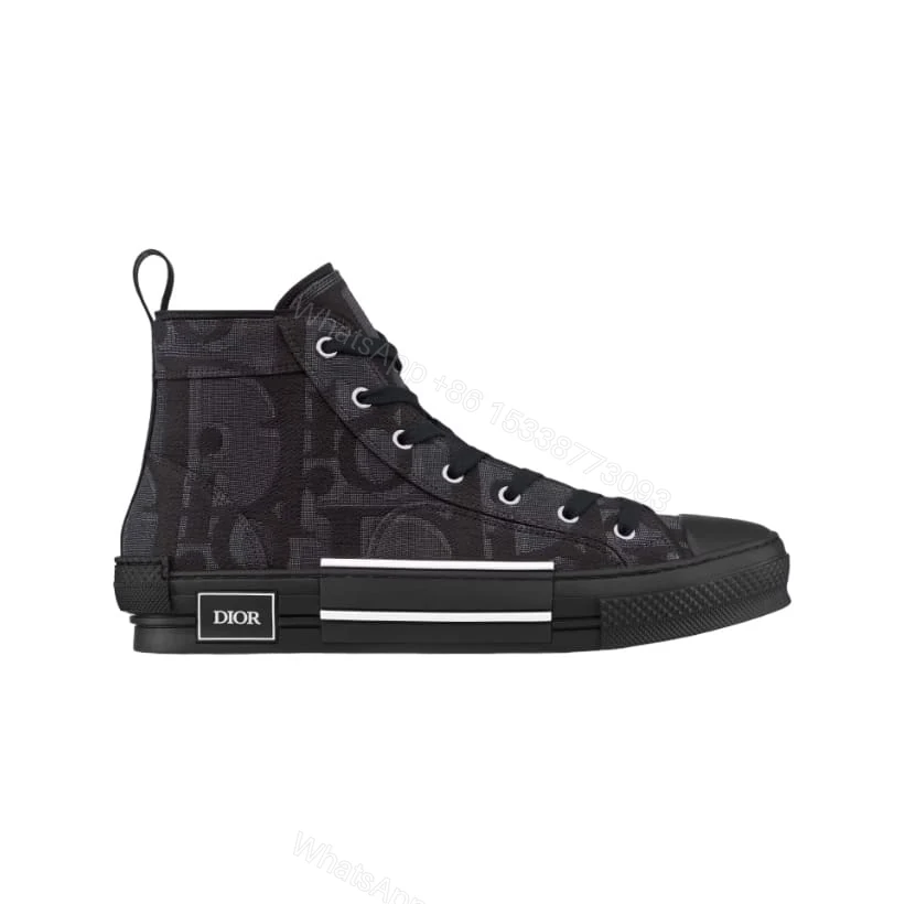 B23 HIGH-TOP SNEAKER BLACK MAXI DIOR OBLIQUE JACQUARD – CD118 — view 1