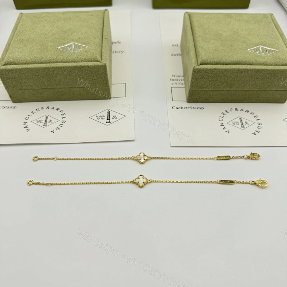 View 7 of 高仿首飾VanCleef&Arpels*RF68800單花貝母黃金手鏈