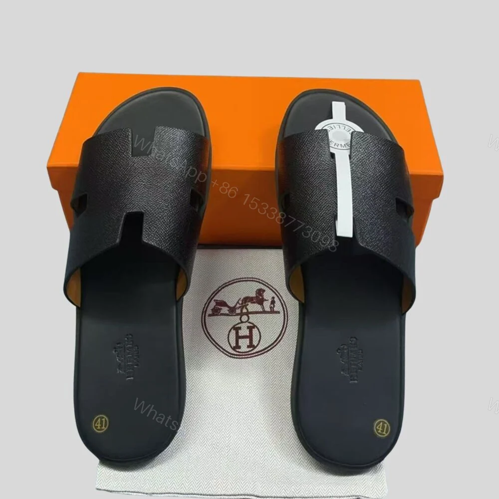 View 2 of Hermes Izmir Sandal Black For Men