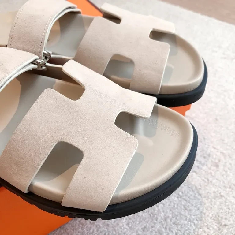 View 2 of Soft Sand HermÃ ̈s-Inspired Slide: Elevated Comfort Sandal
