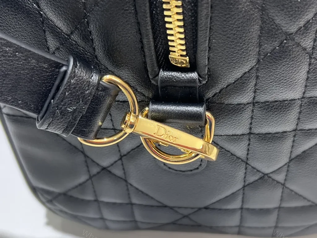 View 5 of Compact Black Quilted Satchel: Modern Dior-Style Everyday Luxury