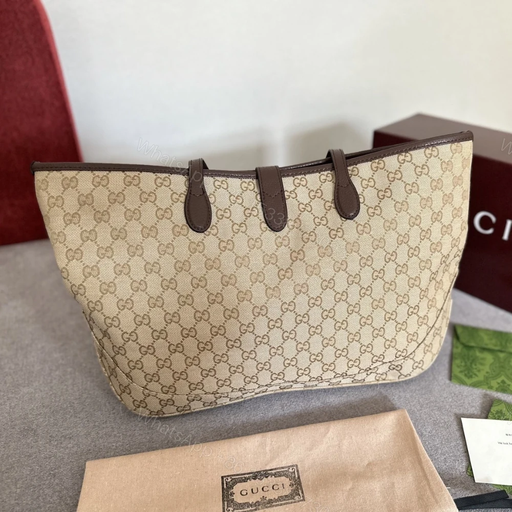 View 6 of Gucci Jackie Large Tote Bag Sand And Dark Brown 45Cm